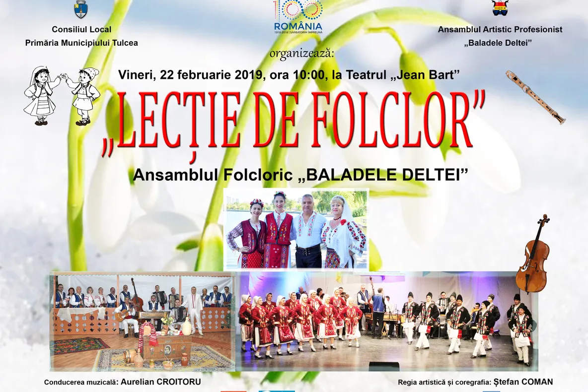 Lecţie de folclor la Teatrul Jean Bart din Tulcea