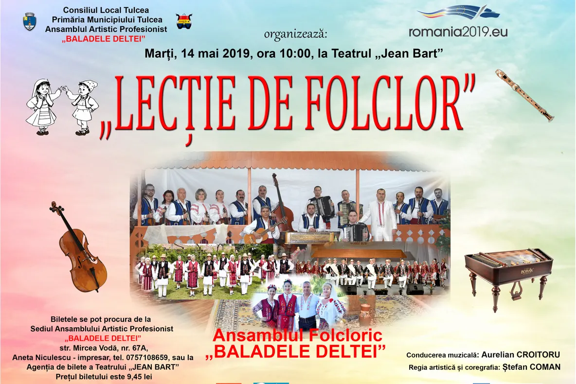 Spectacol – lecție de folclor oferit de Ansamblul Artistic Profesionist „Baladele Deltei”