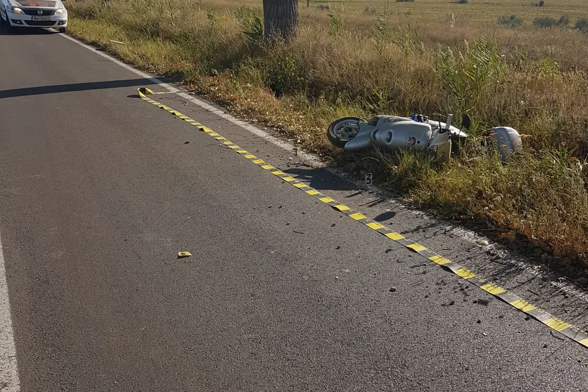 Accident de motociclu în apropierea localităţii Carcaliu