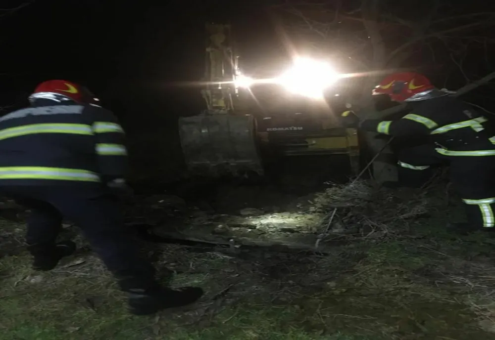 VIDEO Cal salvat de pompierii tulceni