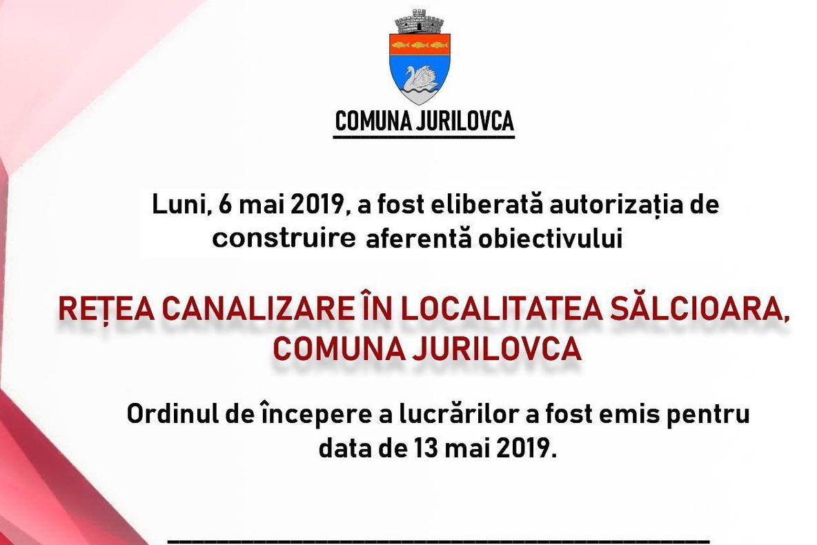 La Sălcioara încep lucrările pentru canalizare, pe proiect PNDL