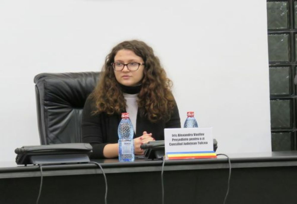 Experiență inedită. Iris Alexandra Vavilov, președinte al Consiliului Județean Tulcea pentru o zi 