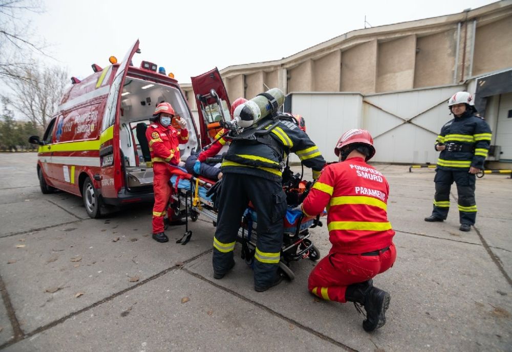 VIDEO Exercițiu de amploare al pompierilor tulceni