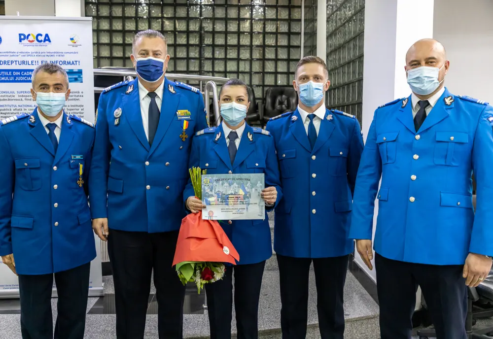 FOTO Jandarmii tulceni, recompensați pentru participarea la Ștafeta Veteranilor Invictus