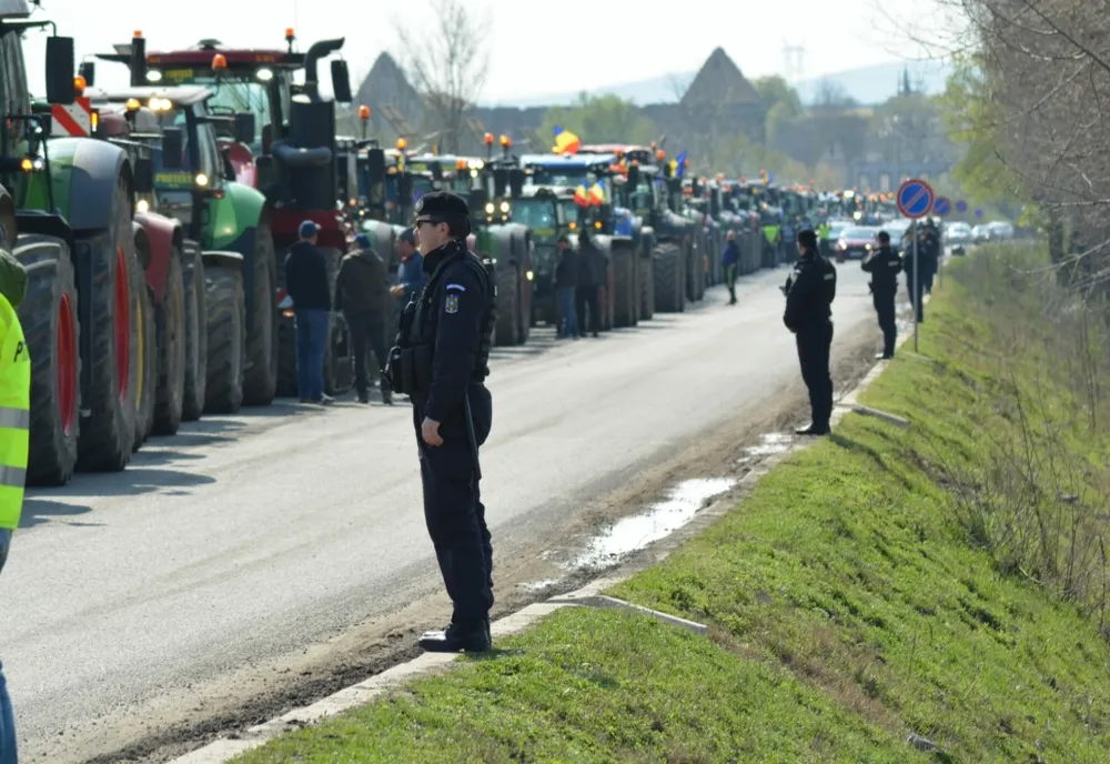 FOTO VIDEO Protestul agricultorilor tulceni, nemulțumiți de sprijinul financiar acordat de Comisia Europeană