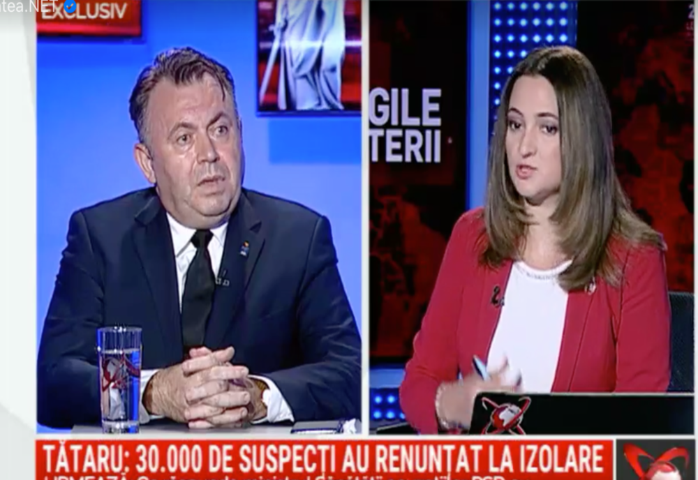 „Legile Puterii”. Nelu Tătaru: 30.000 de pacienți au renunțat la izolare. În ultimele 24 de ore, s-au externat 622 pacienți