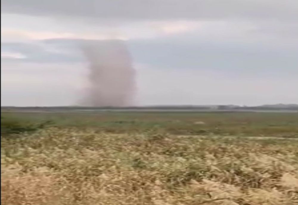 VIDEO| Tornadă filmată în județul Tulcea