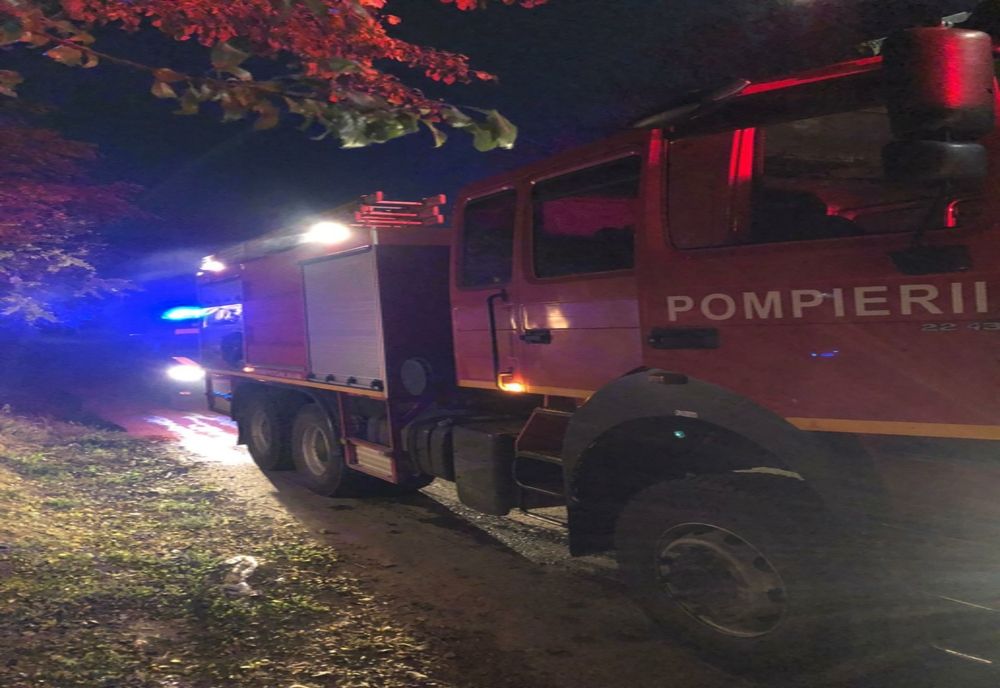 FOTO Incendiu puternic la o casă, din cauza unui coș de fum deteriorat