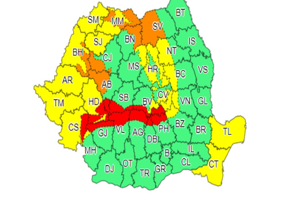 Schimbări radicale ale vremii - anunțul ANM