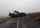 Camion cu piatră răsturnat la Garvăn. Traficul a fost complet blocat o oră