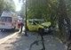 Unui taximetrist i s-a făcut rău și a ieșit cu taxiul în decor