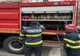 Camion în flăcări pe DN22D