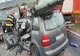 FOTO Accident cu victime încarcerate. Două mașini s - au făcut praf după ce s-au ciocnit pe DN22A