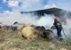 FOTO Incendiu violent la o fermă agricolă din județul Tulcea
